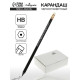 Карандаш чернографитный Calligrata, HB, с ластиком, шестигранный, пластиковый, МИКС
