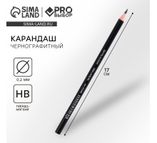 Карандаш простой чернографитный НВ PROвыбор «Черный неон»