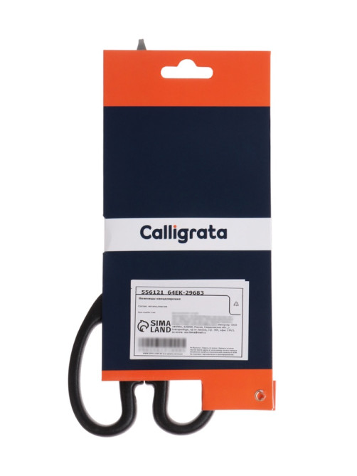 Ножницы канцелярские Calligrata «Офис», 20.5 см (±0.5 см), пластиковые ручки, европодвес