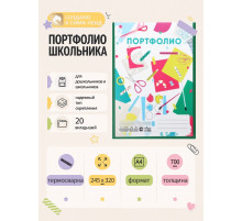 Папка-портфолио пластиковая А4, Calligrata «Лицей», 20 файлов