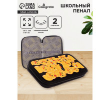 Пенал школьный, 2 секции, 12.5×20.5×4 см«Утка»