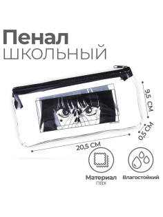 Пенал школьный, плоский, ПВХ, 9.5×20.5 см «Аниме»
