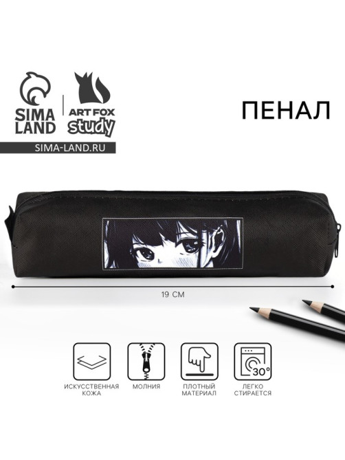 Пенал школьный, искусственная кожа«Аниме»19×8×3 см
