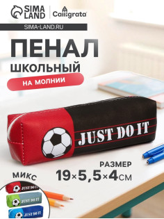Пенал школьный на молнии Calligrata «Футбольный мяч», 1 отделение, МИКС