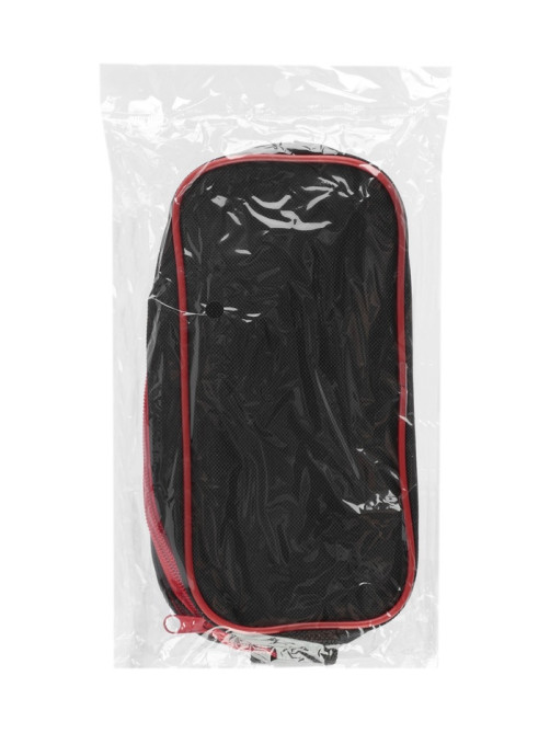 Пенал школьный Calligrata Black «Чёрно-красный», мягкий, 2 отделения, 100×220×70 мм, объёмный, с ручкой