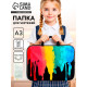 Папка с ручками, А3, текстильная, 47×35×2 см «Яркие краски»