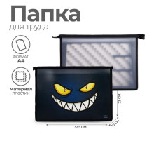 Папка для труда, А4, пластиковая, 32.5×23×10 см «Глаза»