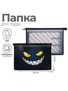 Папка для труда, А4, пластиковая, 32.5×23×10 см «Глаза»