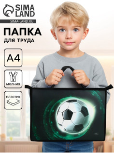 Папка для труда, А4, пластиковая, 33.5×23.5×5.5 см «Мяч»