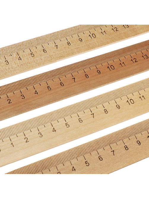 Набор деревянных линеек Calligrata, 4 штуки (15, 20, 25 и 30 см)