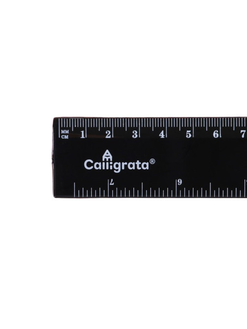 Линейка Calligrata 20 см, пластик, чёрная