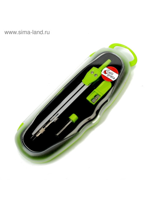 Готовальня Calligrata, 3 предмета (циркуль 135 мм, грифель, точилка), в пластиковом пенале