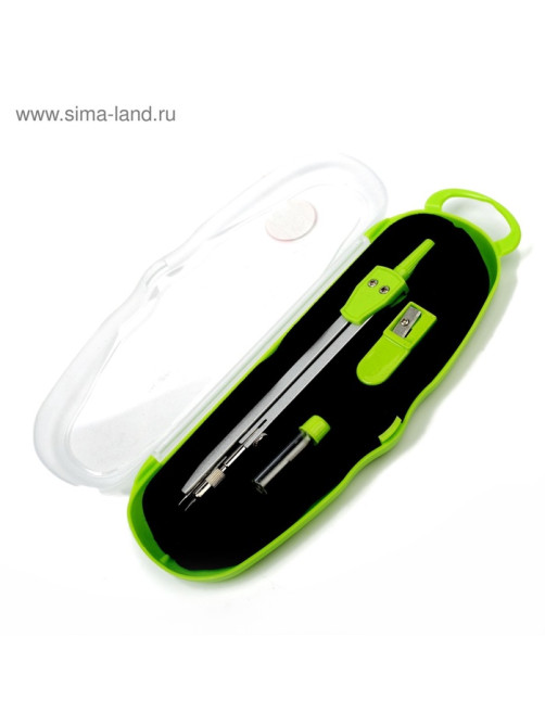 Готовальня Calligrata, 3 предмета (циркуль 135 мм, грифель, точилка), в пластиковом пенале