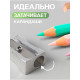 Точилка металлическая Calligrata, конусная, серебристая
