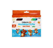 Фломастеры 36 цветов, вентилируемый колпачок, в картонной коробке
