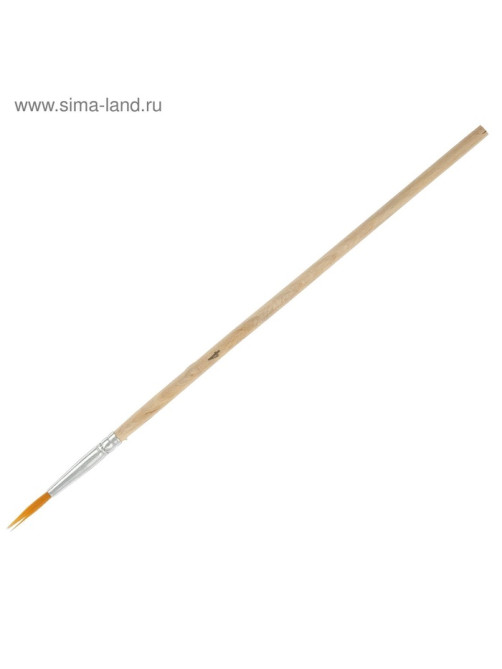 Набор кистей для рисования, синтетика, 10 штук: № 1, 2, 3, 4, 5, 6, 7, 8, 9, 10, круглые, деревянная ручка, международный размер