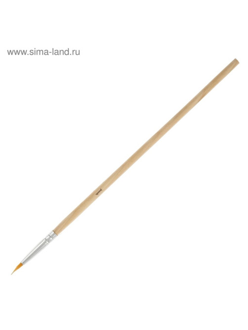 Набор кистей для рисования, синтетика, 10 штук: № 1, 2, 3, 4, 5, 6, 7, 8, 9, 10, круглые, деревянная ручка, международный размер