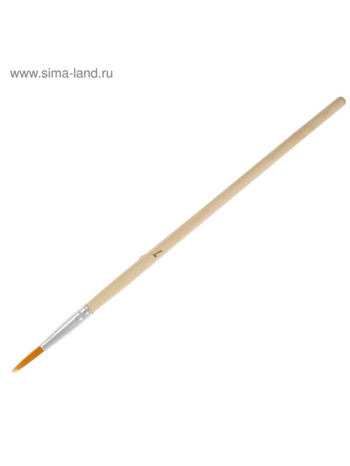 Набор кистей для рисования, синтетика, 10 штук: № 1, 2, 3, 4, 5, 6, 7, 8, 9, 10, круглые, деревянная ручка, международный размер