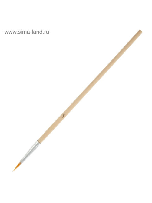 Набор кистей для рисования, синтетика, 10 штук: № 1, 2, 3, 4, 5, 6, 7, 8, 9, 10, круглые, деревянная ручка, международный размер