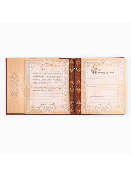 Родословная книга с рамкой под фото «Семейная книга», 50 листов, 21.5×23.7 см