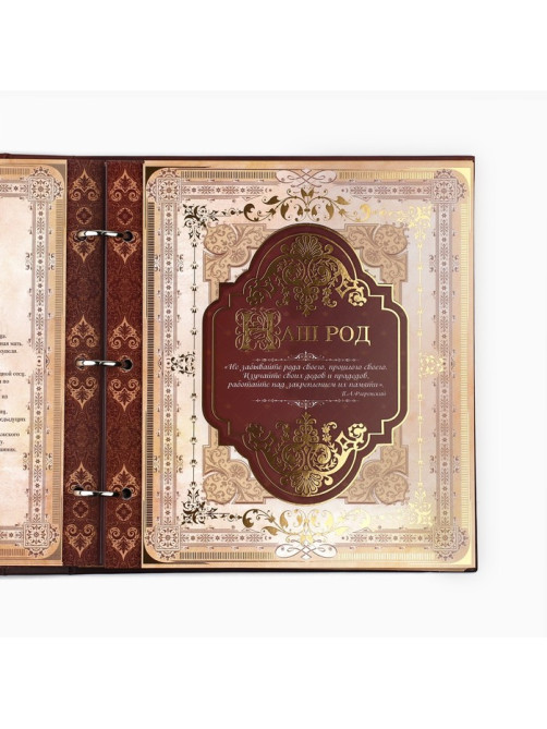 Родословная книга с рамкой под фото «Семейная летопись», 22.5×23.7 см