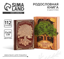 Родословная книга в шкатулке «Древо жизни», 56 листов, 20×26 см