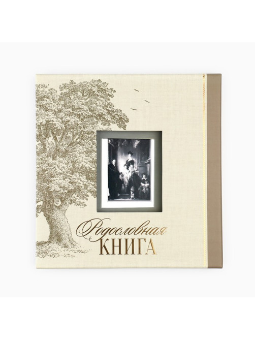 Родословная книга с рамкой под фото «Семейная», 21.5×23.7 см