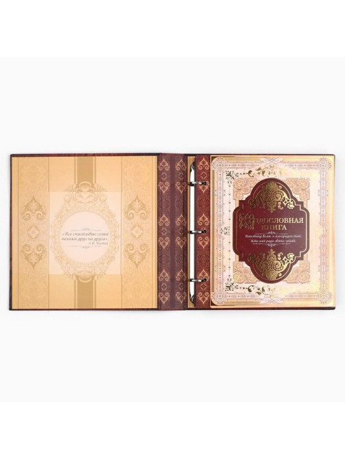 Родословная книга с рамкой под фото «Родословная книга», под дерево, 50 листов, 21.5×23.7 см