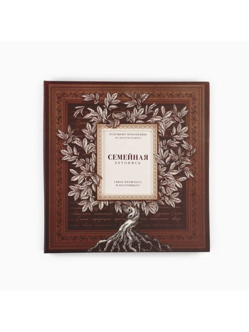 Родословная книга с рамкой под фото «Семейная летопись», 22.5×23.7 см