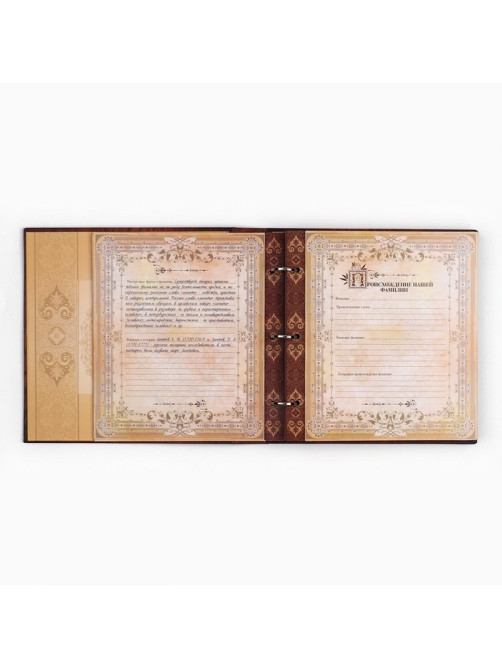 Родословная книга с рамкой под фото «Родословная книга», под дерево, 50 листов, 21.5×23.7 см