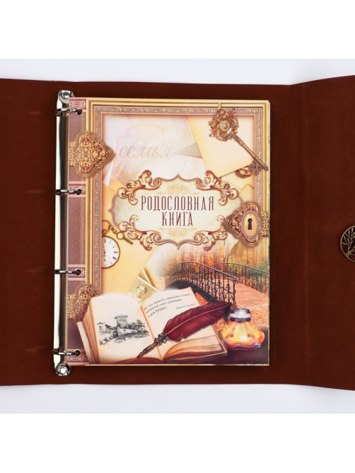Родословная книга «Наш род», 56 листов, бордо, 31×22 см