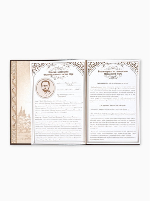 Родословная книга «Семейная летопись», перо, 50 листов, 22×31 см