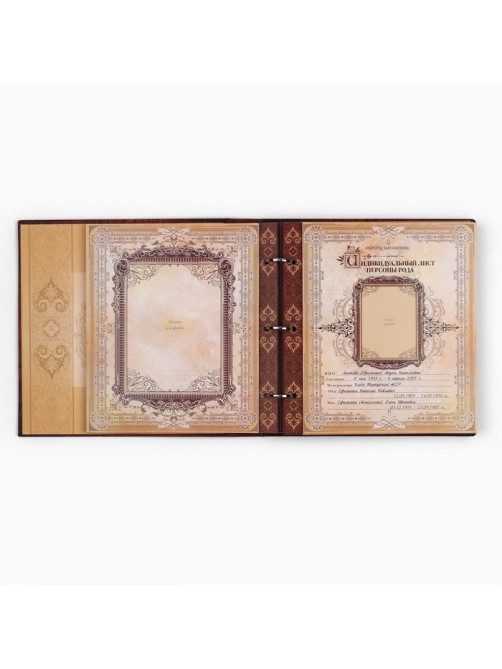 Родословная книга с рамкой под фото «Родословная книга», под дерево, 50 листов, 21.5×23.7 см