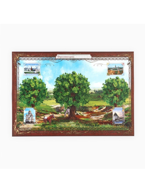 Родословная книга в шкатулке «Древо семьи», 56 листов, 20×26 см