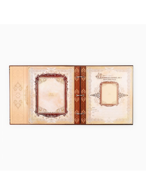 Родословная книга с рамкой под фото «Семейная», 21.5×23.7 см