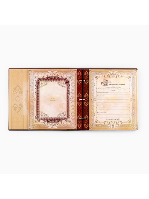 Родословная книга с рамкой под фото «Семейная летопись», 22.5×23.7 см