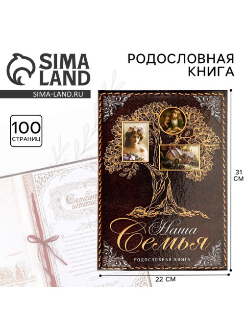Родословная книга «Наша Семья», 50 листов, 22×31 см