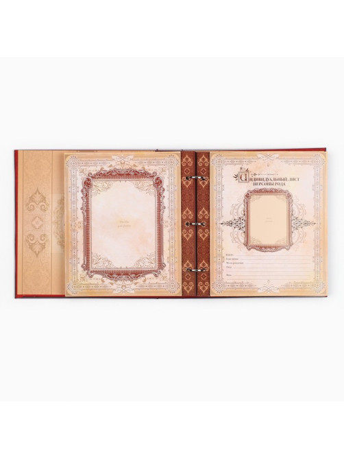 Родословная книга с рамкой под фото «Семейная книга», 50 листов, 21.5×23.7 см