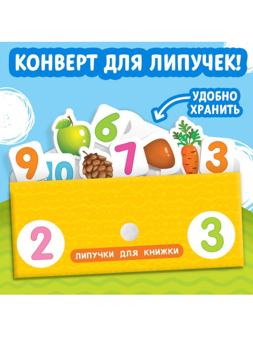 Книжка с липучками «Цифры и счёт» 12 стр.