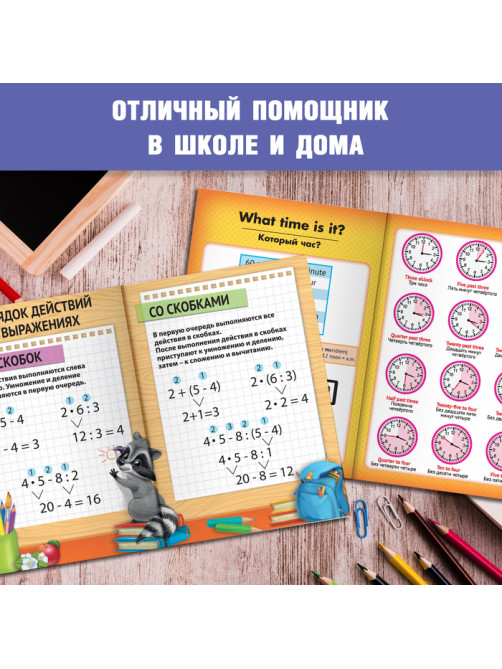 Книги-шпаргалки набор для начальной школы, 6 книг по 8 стр.