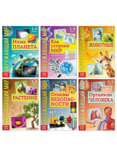 Книжки - шпаргалки «Мир природы и человека», набор 6 шт.