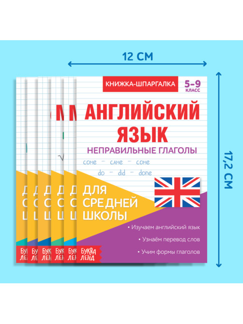 Книги-шпаргалки набор для средней школы, 8 стр.