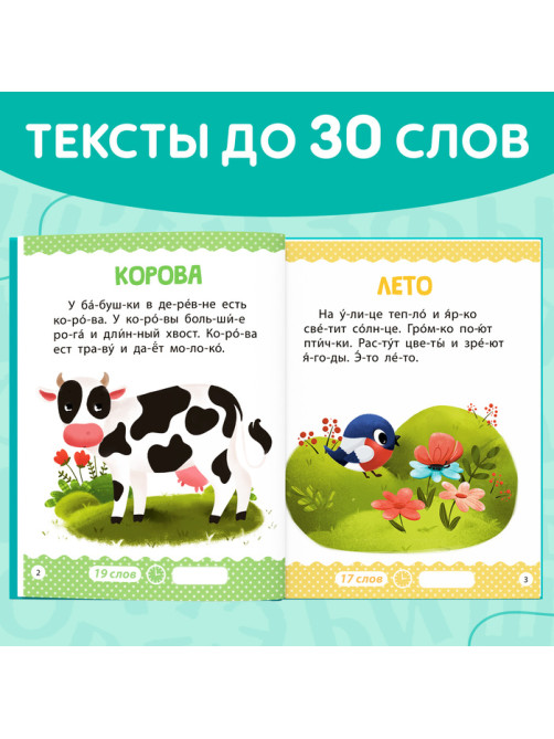 Книга для чтения по слогам «Читаем сами. 1 уровень», 48 стр.