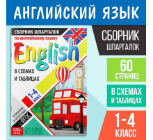 Сборник шпаргалок по английскому языку, 1—4 кл., 60 стр.