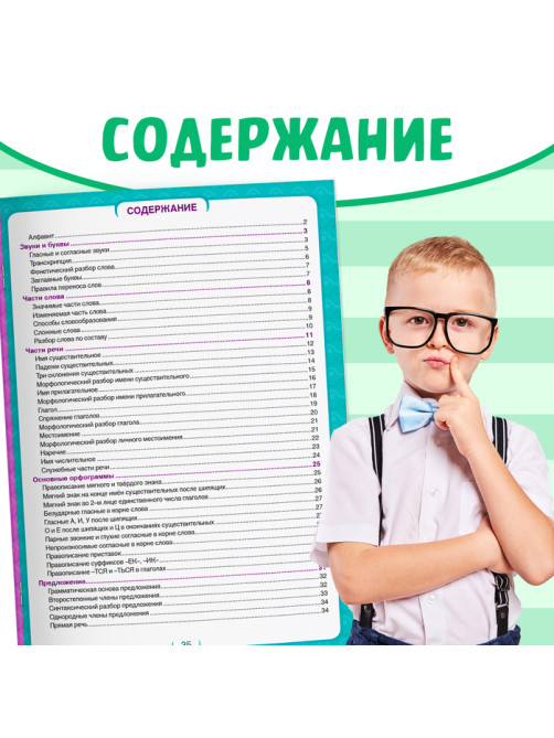 Сборник шпаргалок «Все правила по русскому языку для начальной школы», 36 стр.