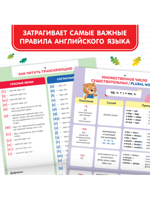 Обучающие плакаты «English. Английский язык», 28 стр.