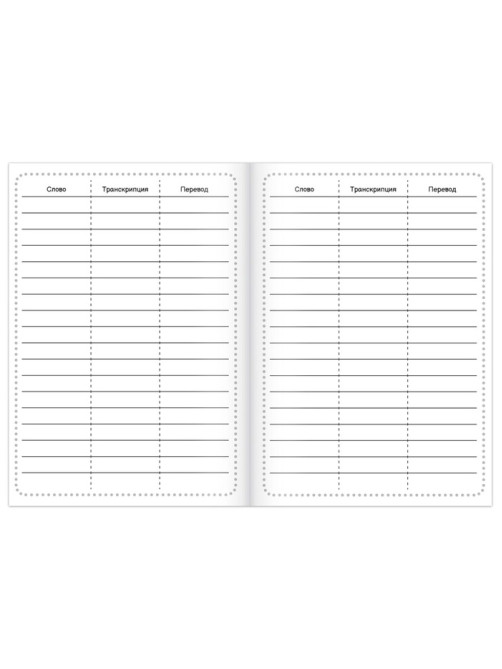 Словарь для записи английских слов English notebook. «Бульдог», 52 стр.