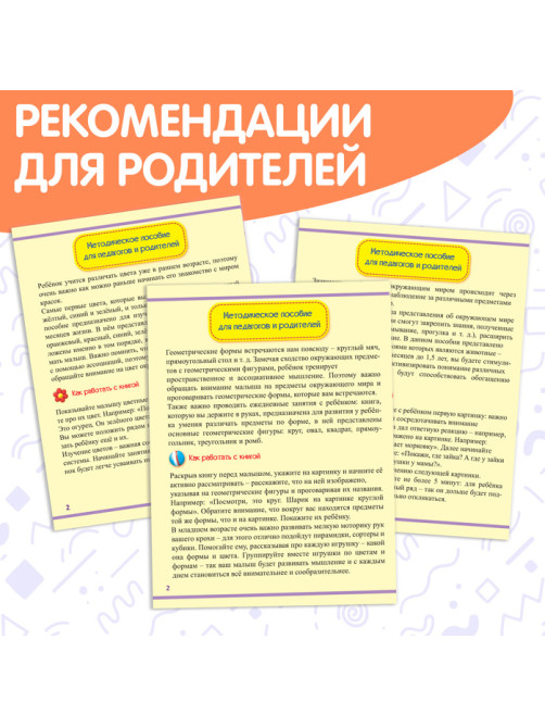 Обучающие книги «Полный годовой курс. Серия от 0 до 1 года», 6 книг по 16 стр., в папке