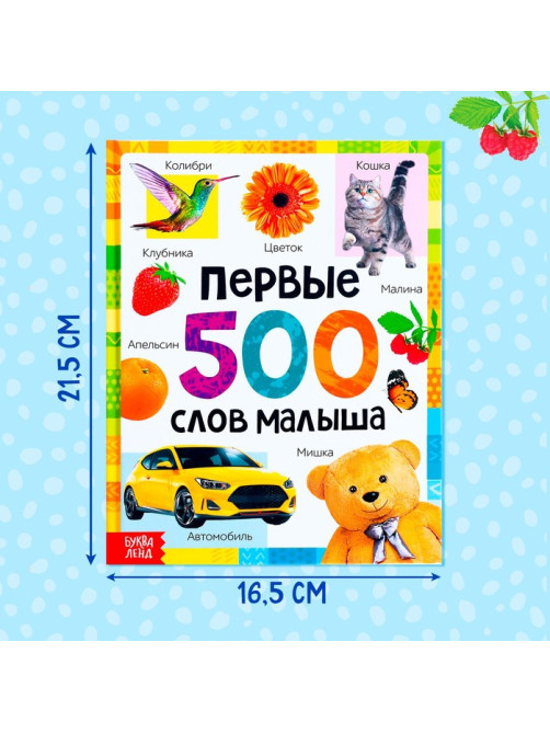 Книга в твёрдом переплёте «Первые 500 слов малыша», 80 стр.