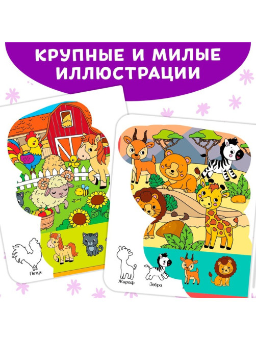 Книжка-раскраска многоразовая «Рисуем водой. Раскрась, найди и покажи», 10 стр.
